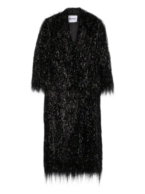 MEDEEA loose-threads coat Black CWLW