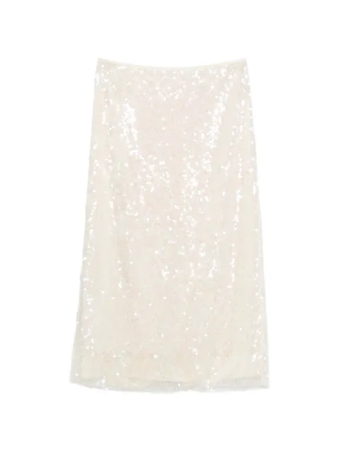 IVORY PARIS sequin-embellished midi skirt Neutrals S0247