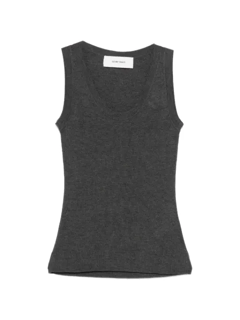 IVORY PARIS ribbed tank top Grey S0222