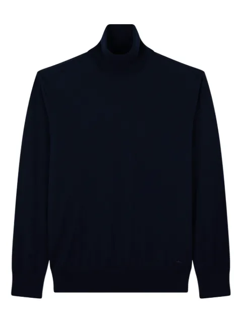 Paul & Shark stretch turtleneck shark embroidery sweater Blue 99311029050