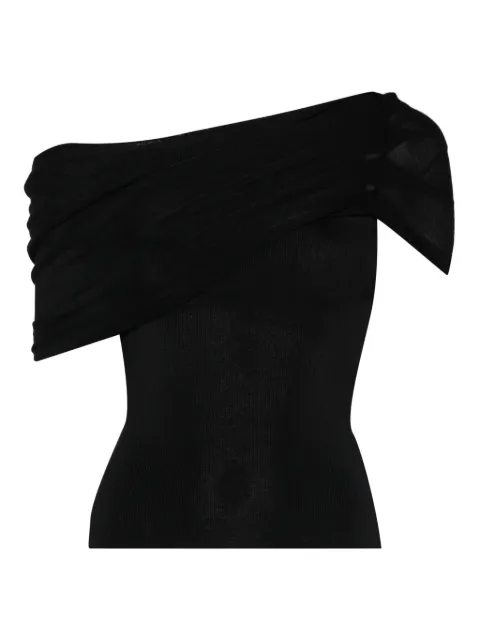 Self-Portrait asymmetric-design top Black RS26108T