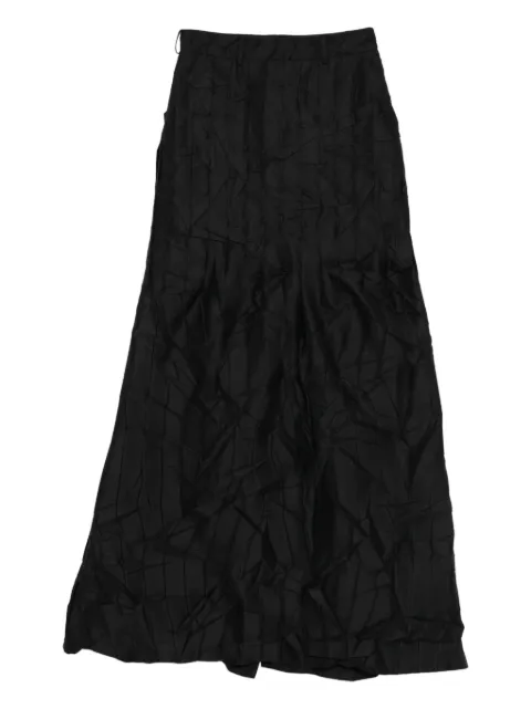 MEDEEA wrinkled maxi skirt Black BWSM