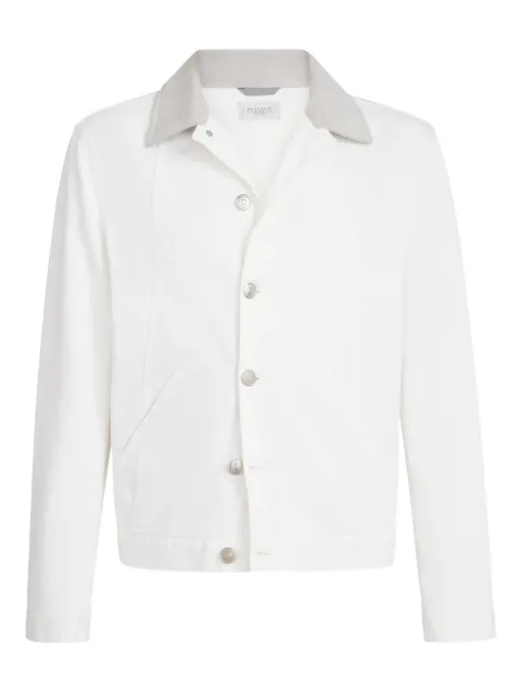 Brunello Cucinelli button-up denim jacket White M277P6911CTI79