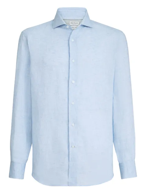 Brunello Cucinelli spread-collar shirt Blue MM6840627C105