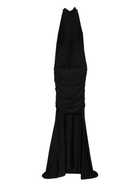 MEDEEA rings-details maxi dress Black SSDW