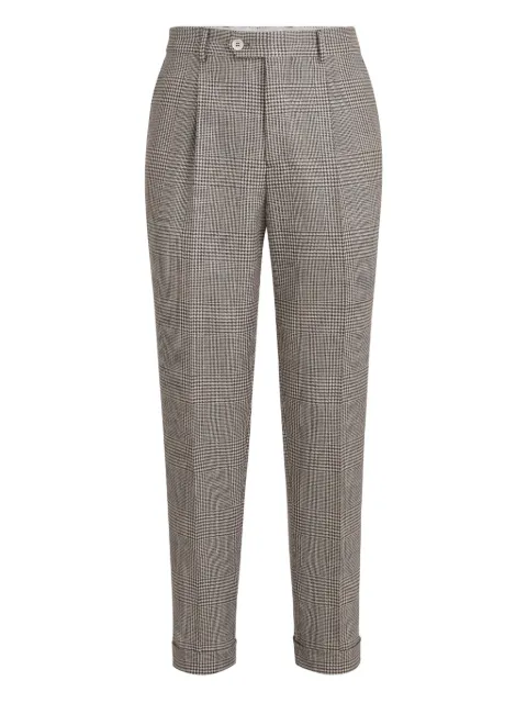 Brunello Cucinelli check trousers Brown MZ419L00HC002