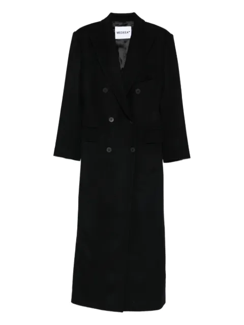 MEDEEA ring-detail double-breasted coat Black FCRW