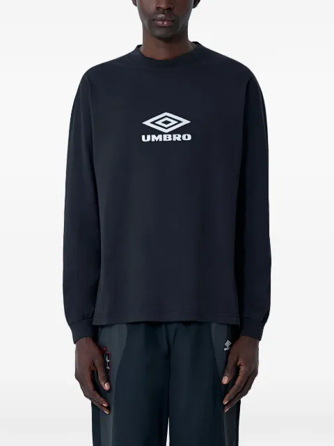 UMBRO logo-motif long-sleeves T-shirt Black UBMW0237JY54BLK0052