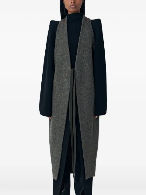 Rick Owens self-tie sleeveless coat Grey RO02E4950WRU25