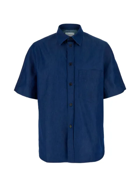 Givenchy logo-print short-sleeve shirt Blue BM617Q517D415