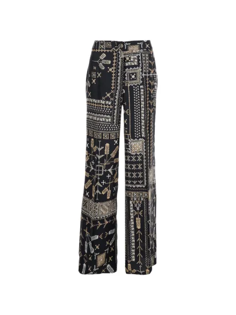 MOMONÌ geometric-pattern trousers Black 265MMOPA040265MO019950