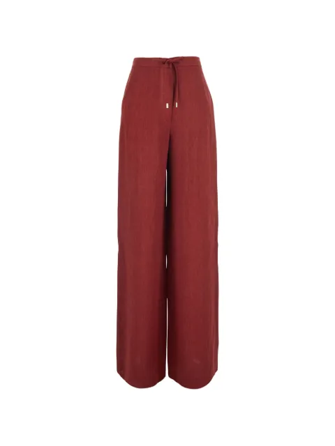 Max Mara drawstring linen palazzo pants Red 2616131042600