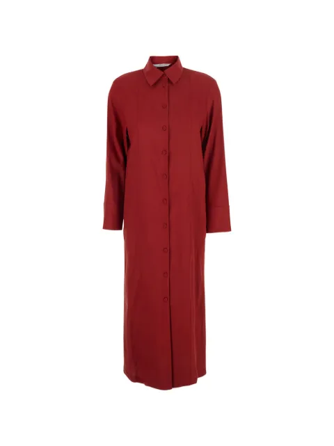 Max Mara buttoned long-sleeve dress Red 2611221029600
