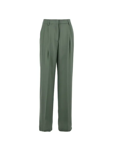 Semicouture pleated tailored trousers Green Y6SM37S29