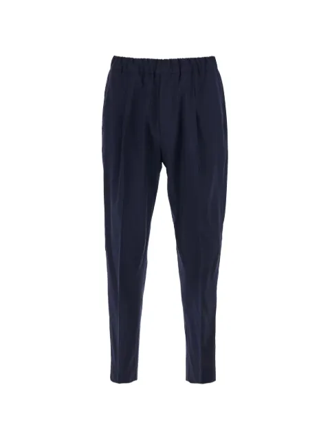 Low Brand elasticated-wasit wool trousers Blue LP26041E016