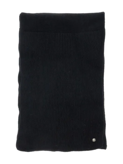 Helen Kaminski Reese logo-charm ribbed scarf Black SCF52148
