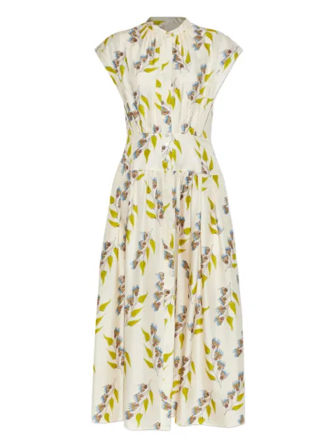Ulla Johnson Lausanne floral midi dress White PS260154