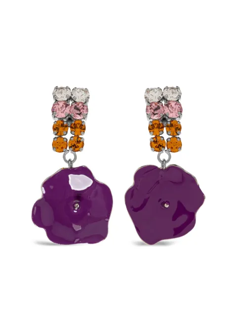 Marni flower-design embellished earrings Silver ORMV0633A0P6527
