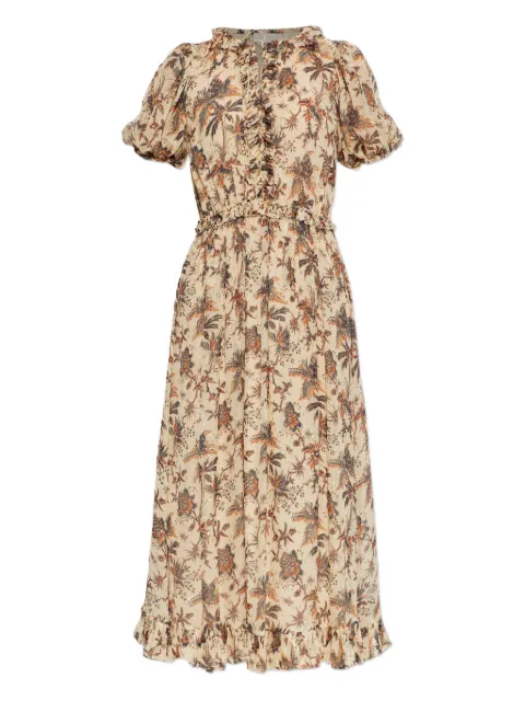 Ulla Johnson Rosamunde floral midi dress Neutrals PS260128