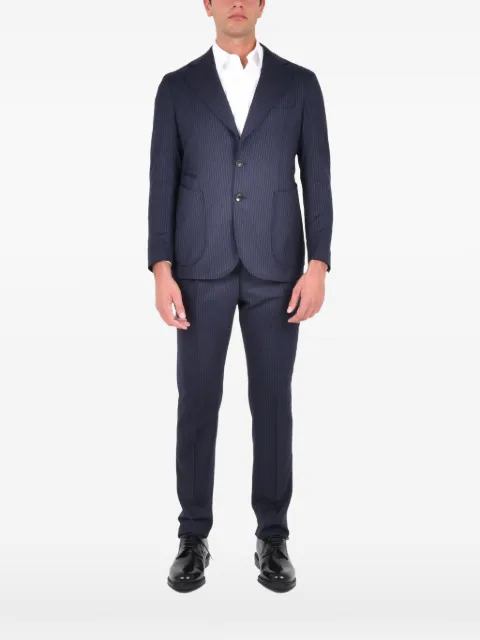 FRANZESE COLLECTION single-breasted pinstripe blazer Blue 16U0NUATXA8LXI76