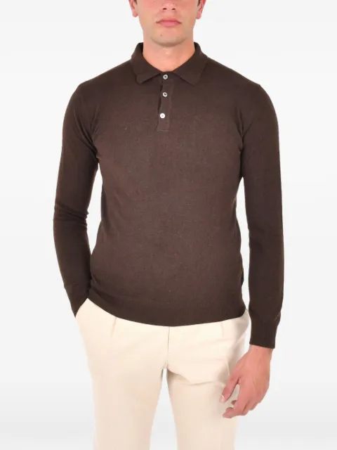 FRANZESE COLLECTION ribbed polo shirt Brown MA7069W26MORO