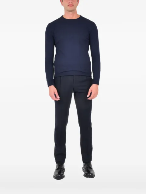 FRANZESE COLLECTION ribbed crew-neck sweater Blue MA7065W26