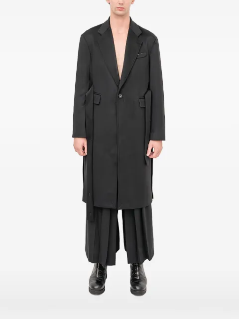 Setchu belted coat Black TRAVELCOAT2CASHMERE