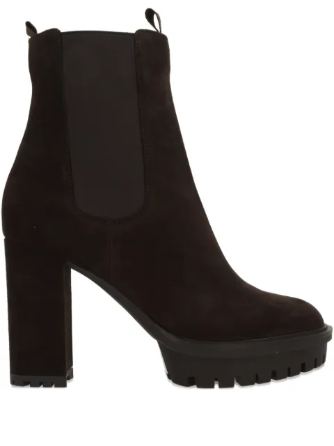 Gianvito Rossi 70mm suede ankle boots Brown G7289970RICCAS