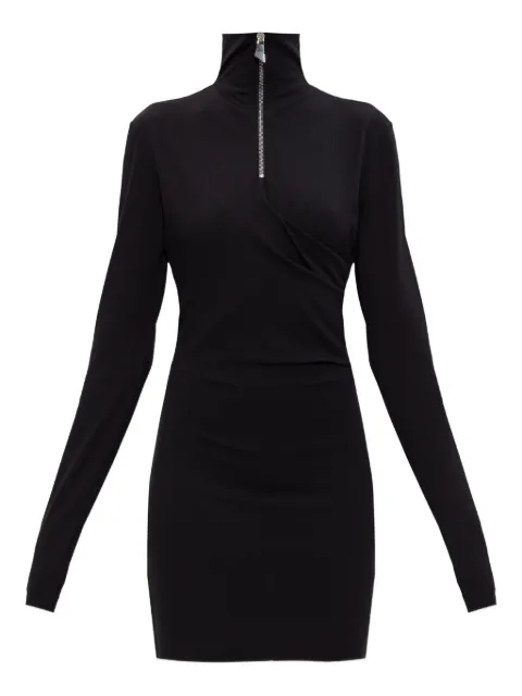 The Attico half-zip mini dress Black 260WCA00476RYY002AA