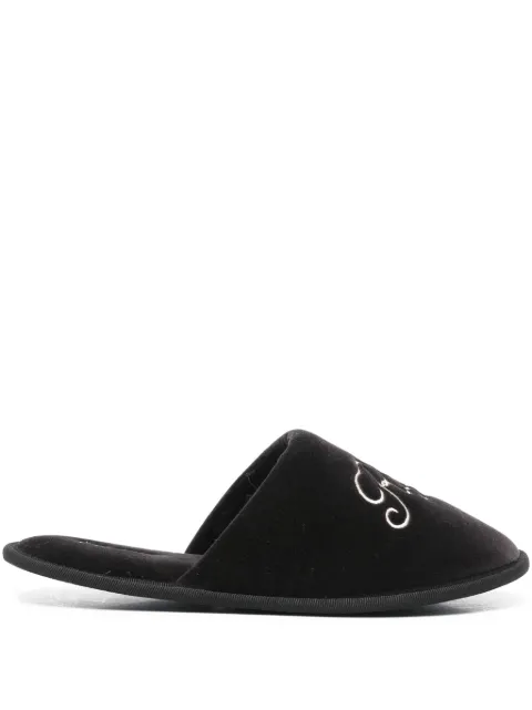 FRAME embroidered slippers Black MP26WMU001
