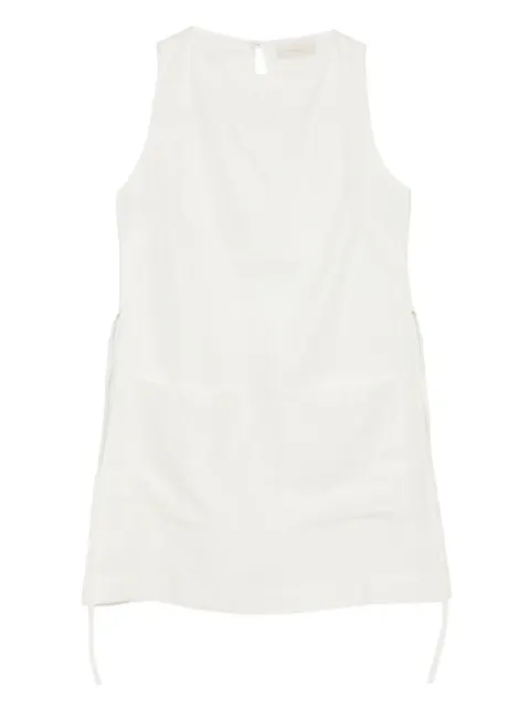 Faithfull Elena pocket tie mini dress White FF4524