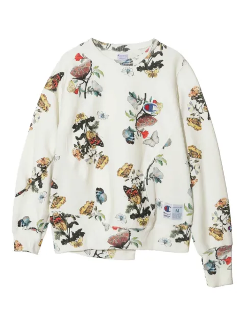 Undercover x Champion floral-print sweatshirt Neutrals UC2E18012