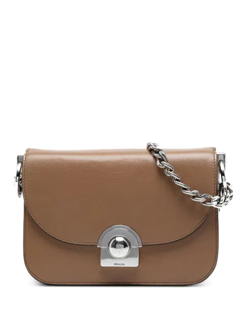 Prada Pre-Owned 2013-2025 Glace Calf Arcade crossbody bag Brown OUQBBVLFYEDC7CL1
