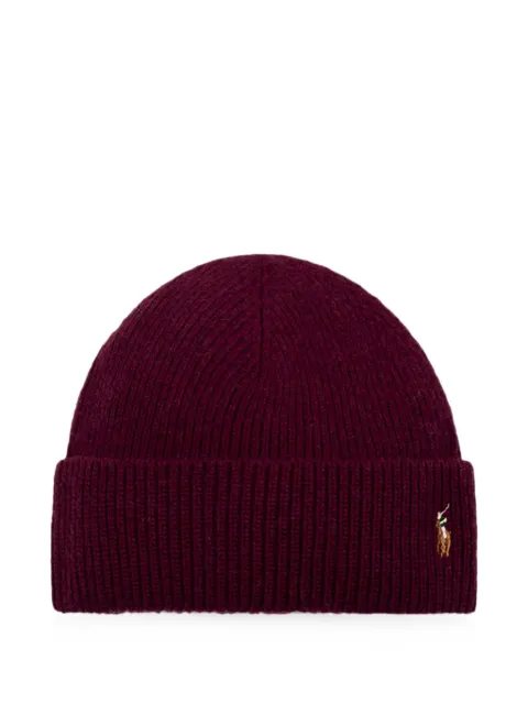 Polo Ralph Lauren Heather knitted beanie hat Red PC0483600