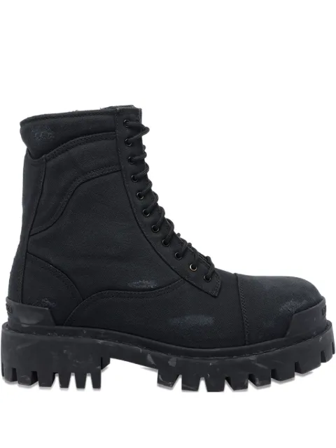 Balenciaga Strike lace-up zip boots Black 845015W2H11