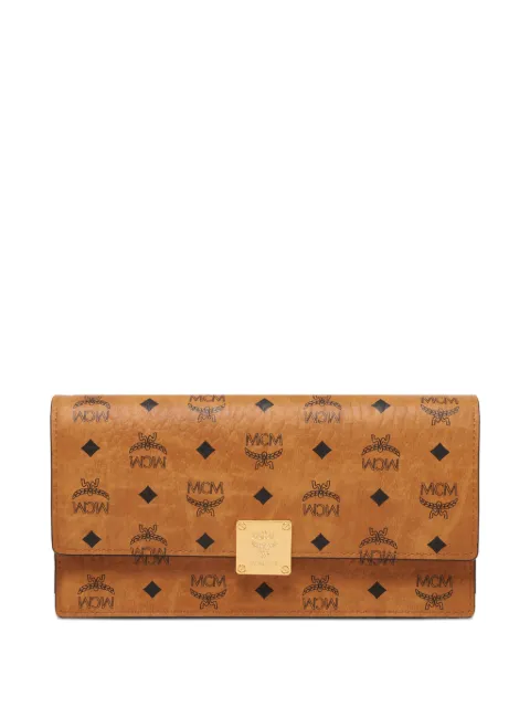 MCM logo-plaque mini bag Brown MYLFATA01