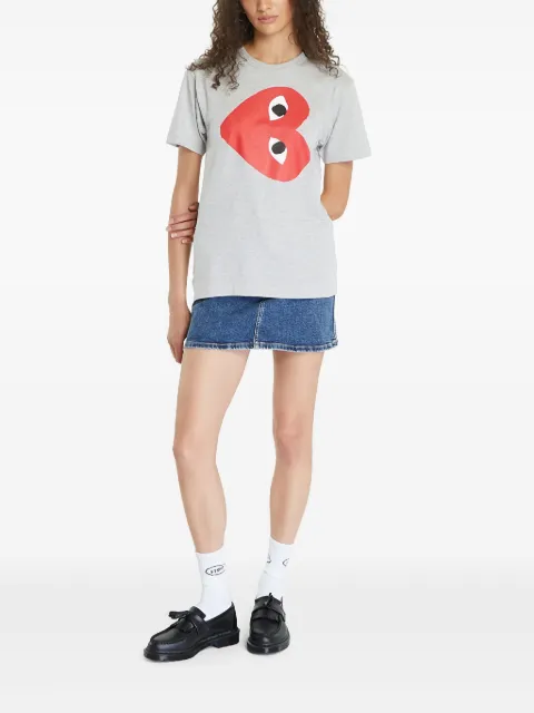 Comme Des Garçons Play sideways heart tee T-shirt Grey AZT26405114