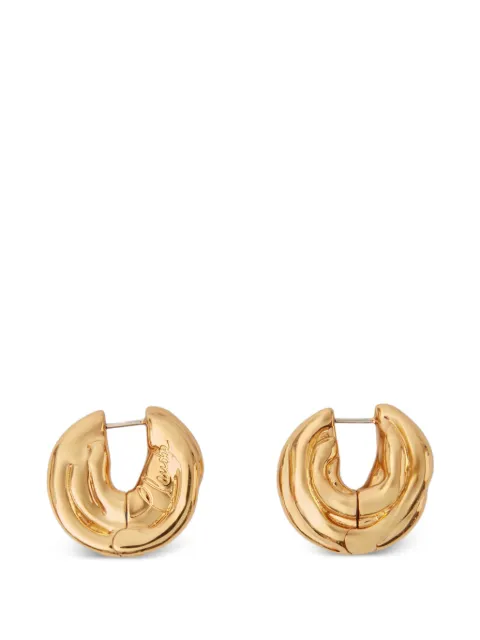 Claudie Pierlot ridged-texture hoop earrings Gold CFABI00285