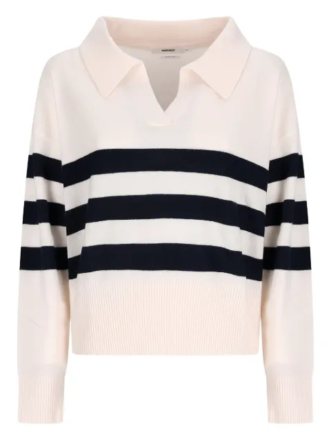 NOTSHY Irina striped polo-collar sweater Neutrals 4703203