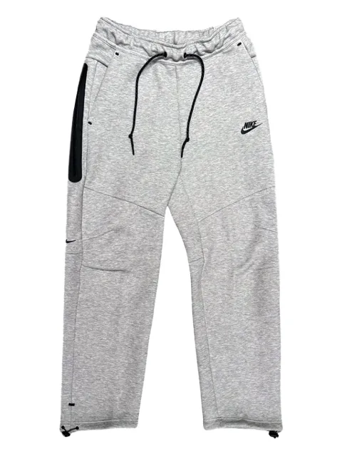 Nike open-hem fleece cotton trousers Grey IM0697