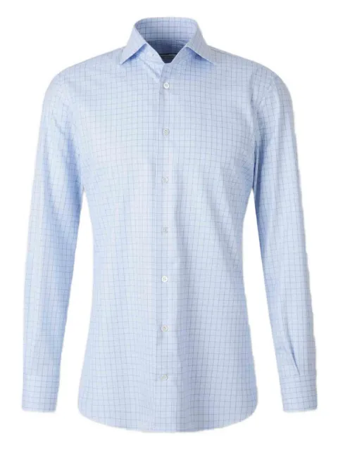 Atelier Munro buttoned check dress shirt Blue AMPC09MSHC0293
