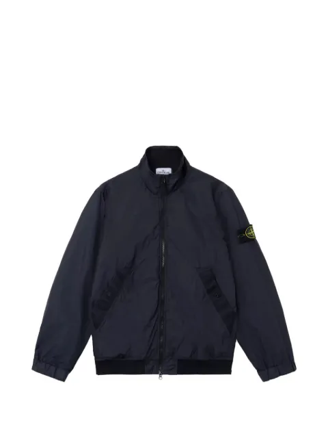 Stone Island 4100111 Crinkle Reps NY stand-collar jacket with wind resistance and anti-drop Black L2S154100002S0A23