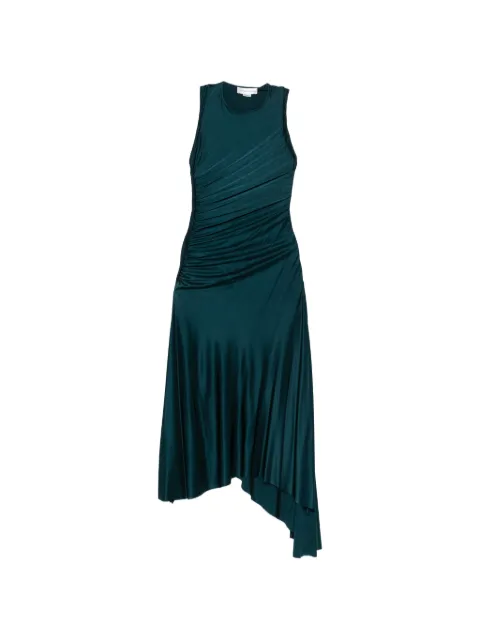 Victoria Beckham asymmetric-hem midi dress Blue 1126WDR007096A