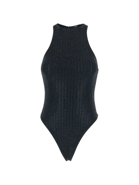 VENUJA embellished halterneck beachwear Black OP005A