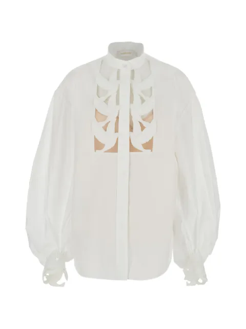 ZIMMERMANN Luna cutout-detail blouse White 8426TS261