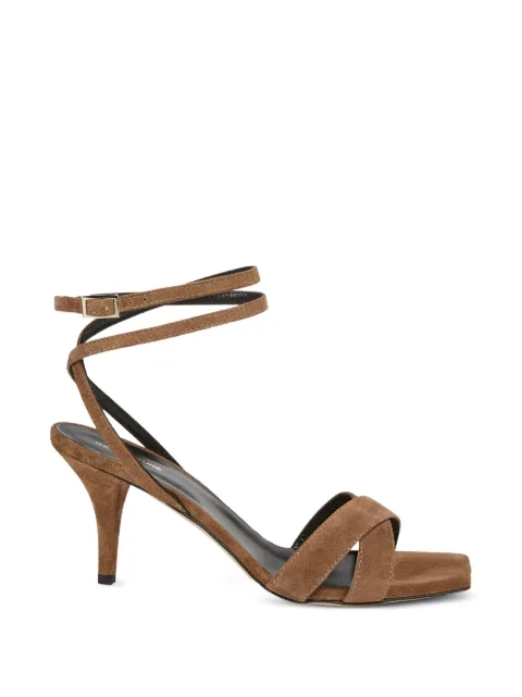 Semicouture criss-cross strap heeled sandals Brown Y6SZ40T57