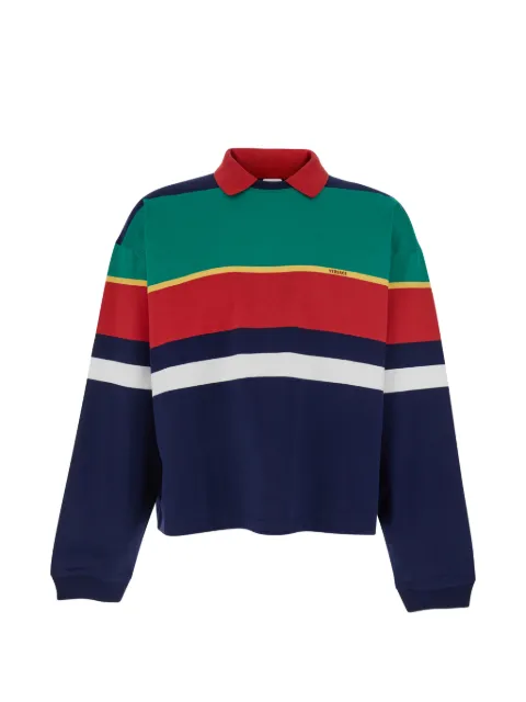 Versace striped cotton-jersey T-shirt Green 10245801A17890