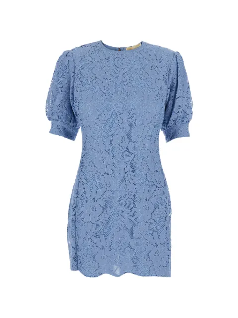 Michael Michael Kors puff-sleeve lace dress Blue MS683ENKQ9