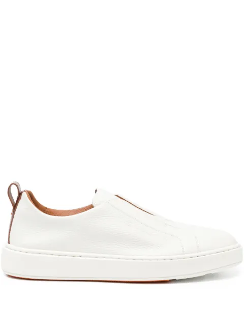 Santoni tumbled leather sneakers White VICTORYLLDI50
