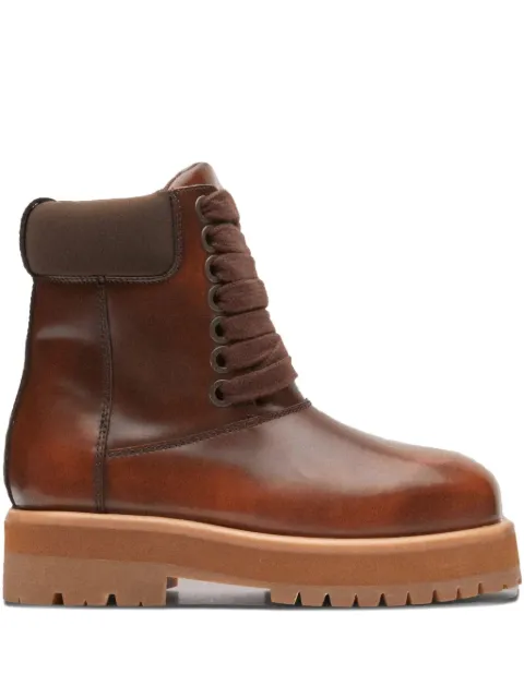 PDF lace-up fastening boots Brown DFM45021S0010PXBROWN